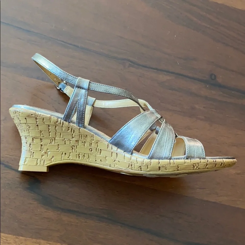 Gold Wedge Sandals
